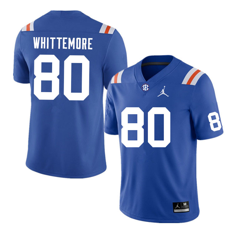 Men #80 Trent Whittemore Florida Gators College Football Jerseys Sale-Throwback